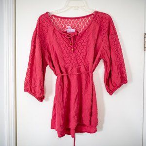 Motherhood Maternity coral 3/4 sleeve top